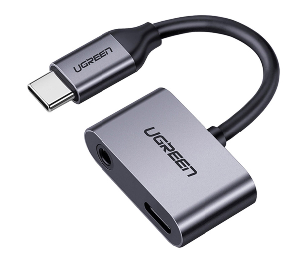 UGREEN Adapter USB-C do USB-C i jack 3.5mm szary - 1488919 - zdjęcie 2